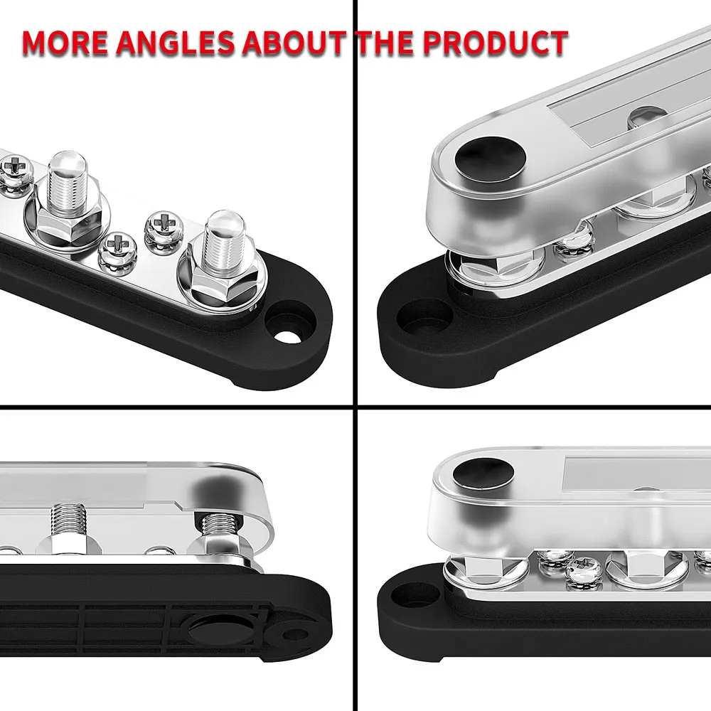 Power Distribution Block DaierTek Car Terminal Block Negative Bus Bar 12V 150A 12V M8 Terminal Bus For Automotive
