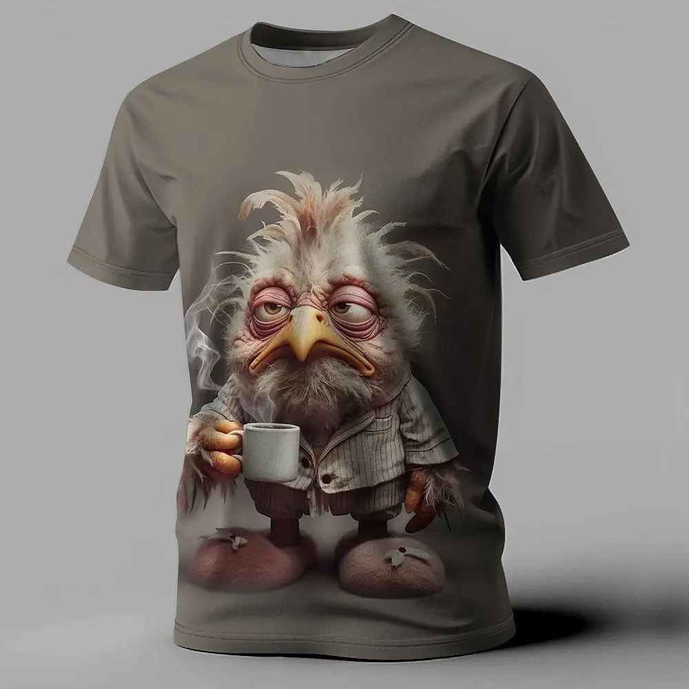 Mens Funny Summer T Shirts 3D Print Short Sleeve Tees