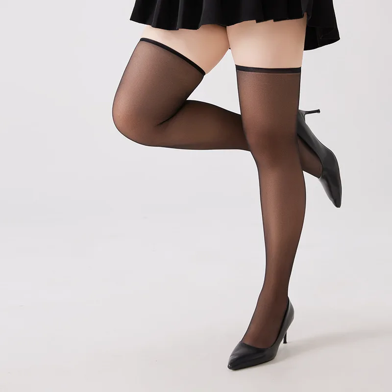 Women's Plus Size Sexy Stockings For 120KG Weight Over-the-knee Stockings Female Solid Color Super Elasticity Long Stockings New