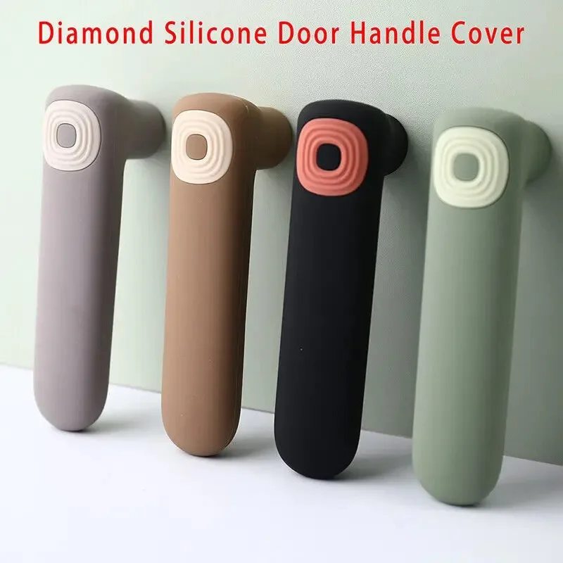 1pc Door Knob Silicone Door Handle Glove Wall Protectors Knob Protective Anti Collision Static Mat Household Accessorie door knob covers door handle covers