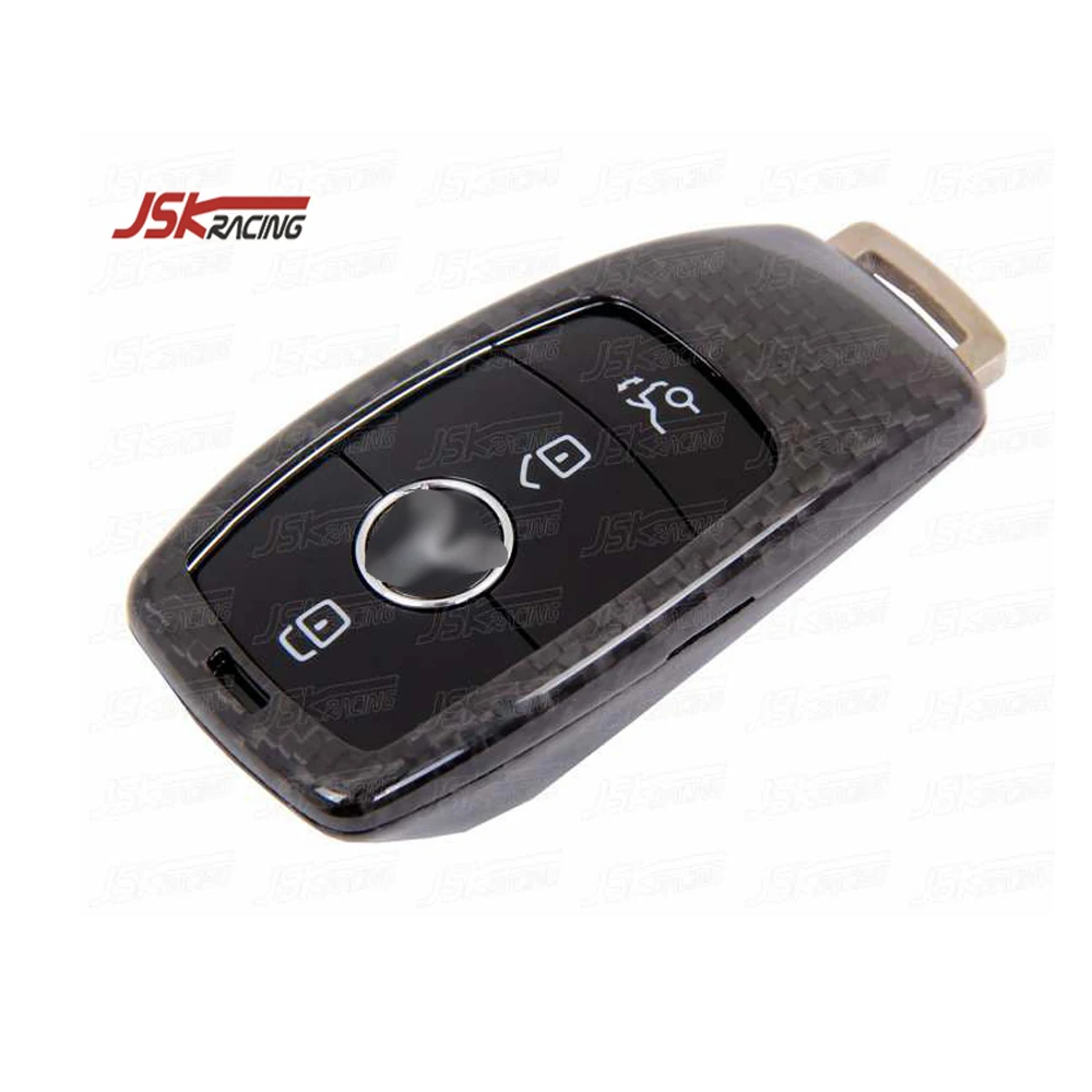 

Black/Red Carbon Fiber Key Fob Cover For Benz E-Class W213 E200 E300 E320 Amg E63 2016-2018(JSKMBEC16002)