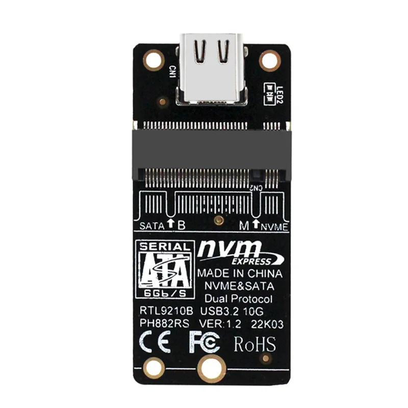 

Переходник M.2 на USB 3,1 Тип C PCIE NVME SSD M.2 SATA SSD на USB C подставка 10 Гбит/с дуальный протокол поддержка M2 SSD 2230/42/60/80