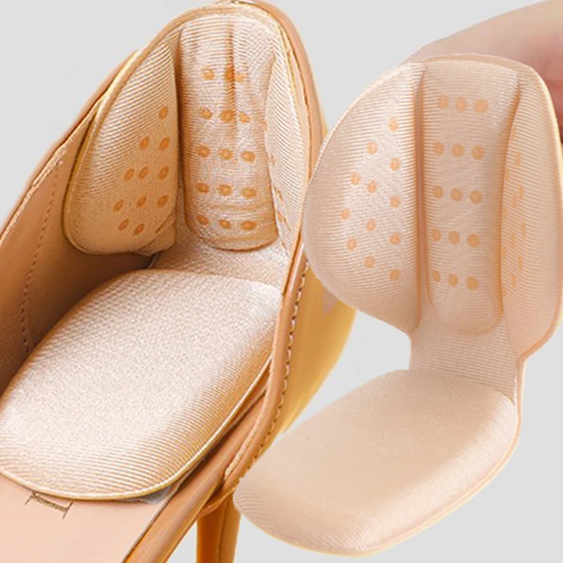 2PCS T-образни стелки за пети за обувки Подложка за пети за крака Спортни обувки Регулируеми противоизносни вложки за крака Стелки Протектор за пета Стикер Стелка