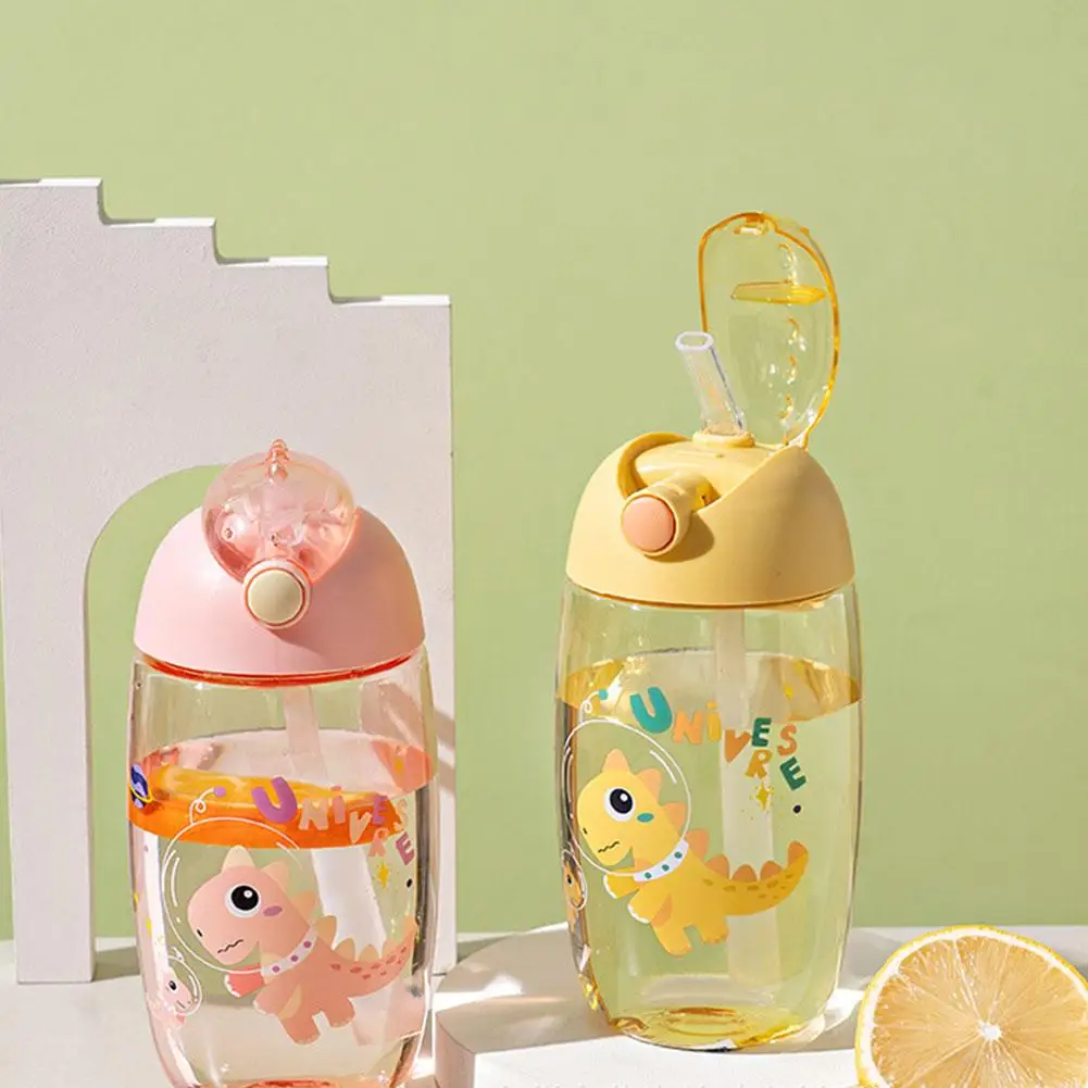 PC Cartoon Straw Water Cup Spill Proof for Kids