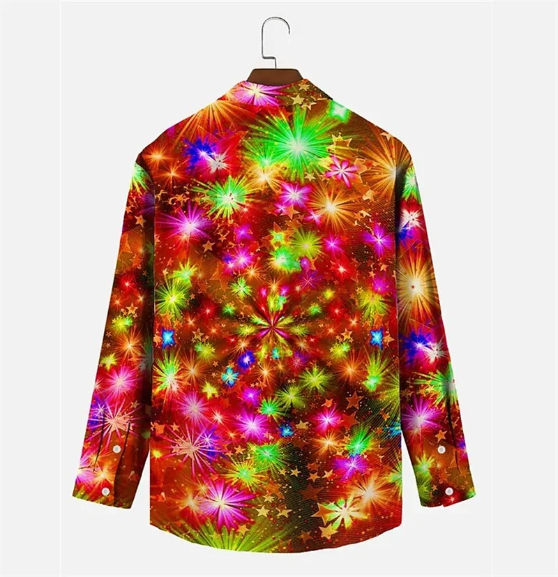 Description Picture 6 of itemChristmas shirt colorful Happy New Year HD pattern 2024 new model launched high quality soft material comfortable plus size
