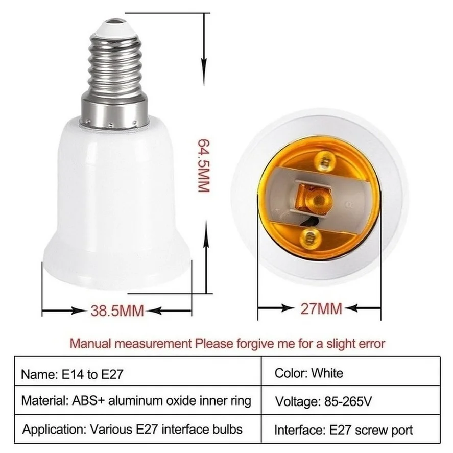 E14 to E27 Lamp Holder Converter Fireproof Socket Base Converters 220V Light Bulb Adapter Conversion Lighting Accessories