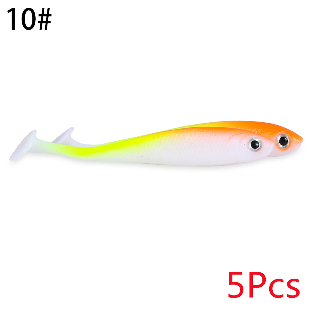 10PCS /Bag Wobblers Silver Gear Silicone Maggot Fishing Bait Worms