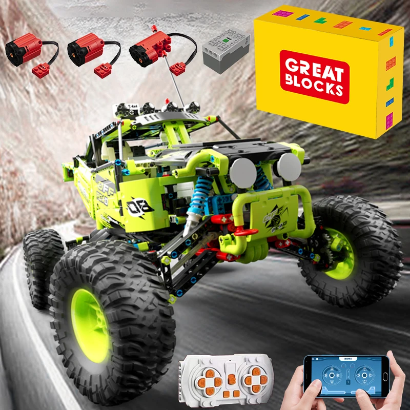 

Technical Buggy Car T4024 Programming APP Remote Control Moter Power Gift Sets Toys Children Kids MOC Building Blocks Bricks