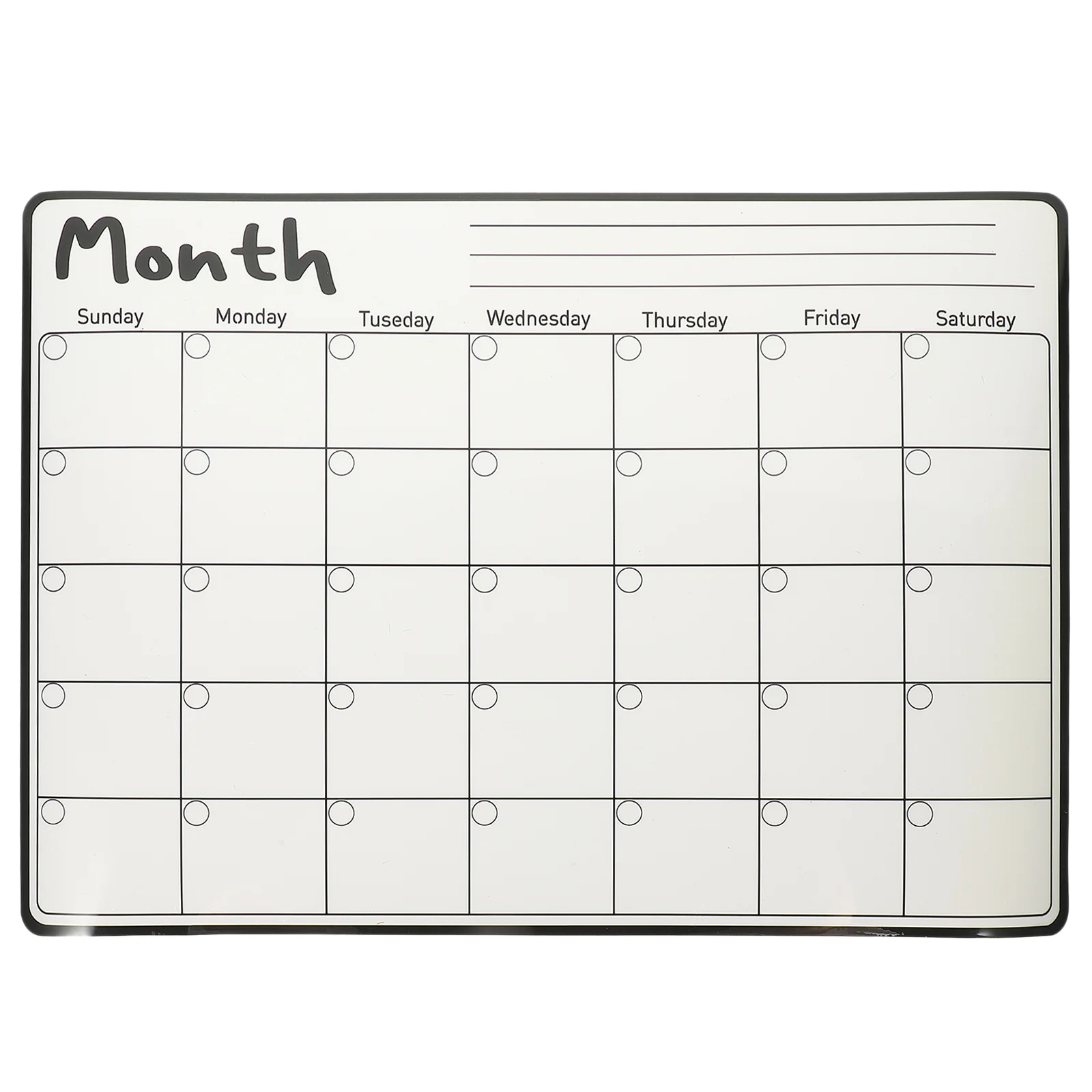 White Board Calendar Dry Erase Fridge Magnet Whiteboard Magnetic Monthly Planner