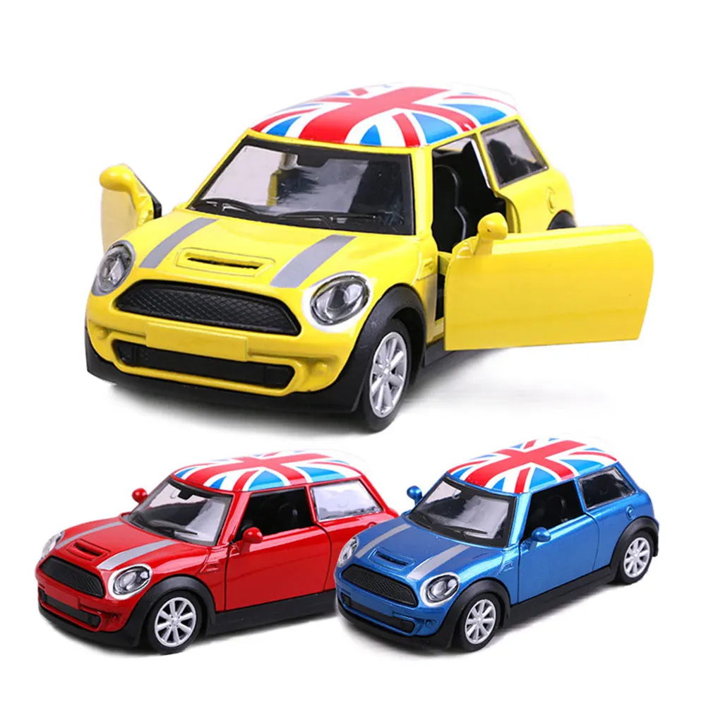 For BMW MINI COOPER S Alloy Car Model Toy Vehicles Kids Mini Model Toy Pull Back Car Toy Vehicles Miniature Scale 1: 32 Ornament