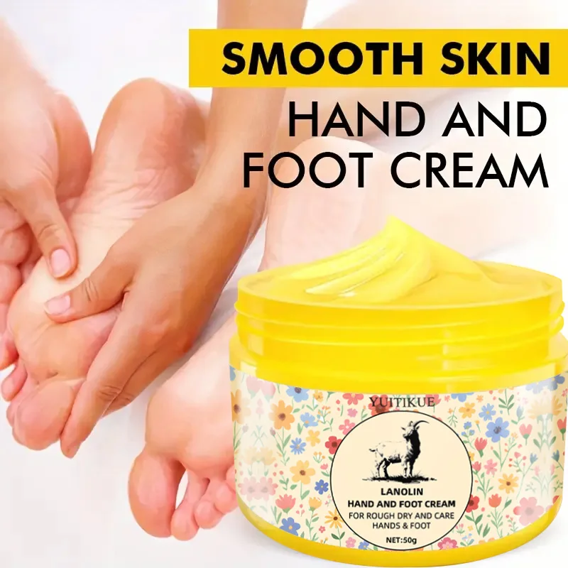 50g Lanolin Foot Cream - Suitable for chapped soles and heels, firms and moisturizes the skin, locks in moisture, leaves the ski