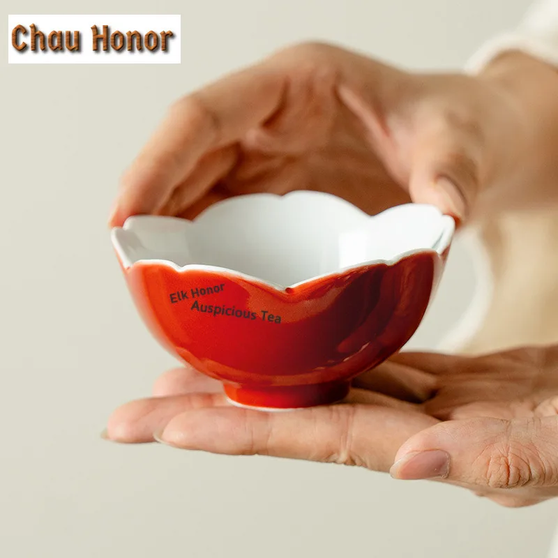 100ml Hand Painted Butterfly Teacup Aesthetic Tea Bowl Cute Cup Tea-tasting Meditation Cup Chazhan Master Cups Tableware Gift