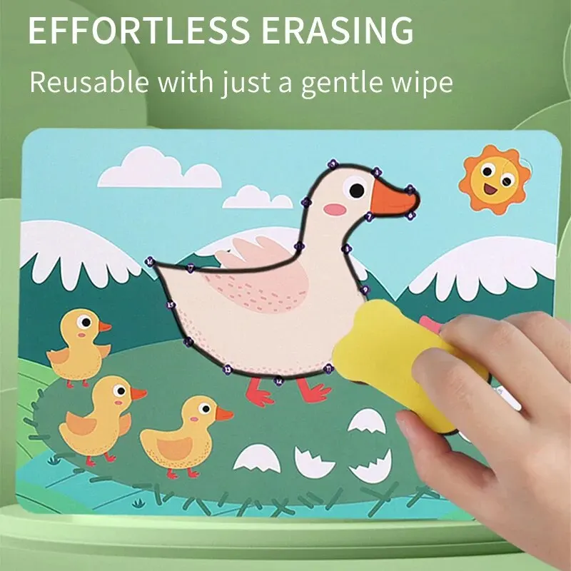 Children's Pen Control Training Pen Movement Concentration Erasable Practice Card Thinking Uzzle Baby Early Education Toys 2