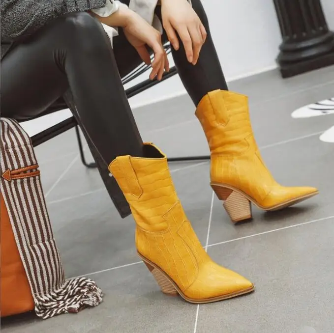 Sexy Winter Autumn Boots Women Shoes Woman Boots Fashion pointed toe Ankle Boots Genuine Leather Black Boots Comfortable Boots