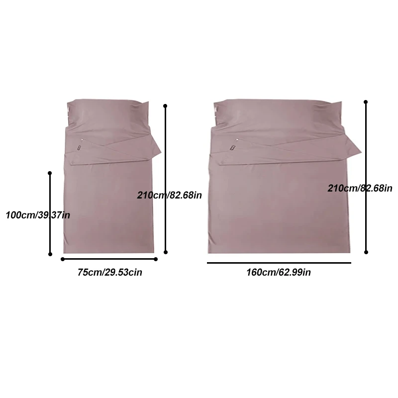 75*210/160*210cm Breathable Portable Sleeping Bag Liner for Hotel Travel Camping Outdoor
