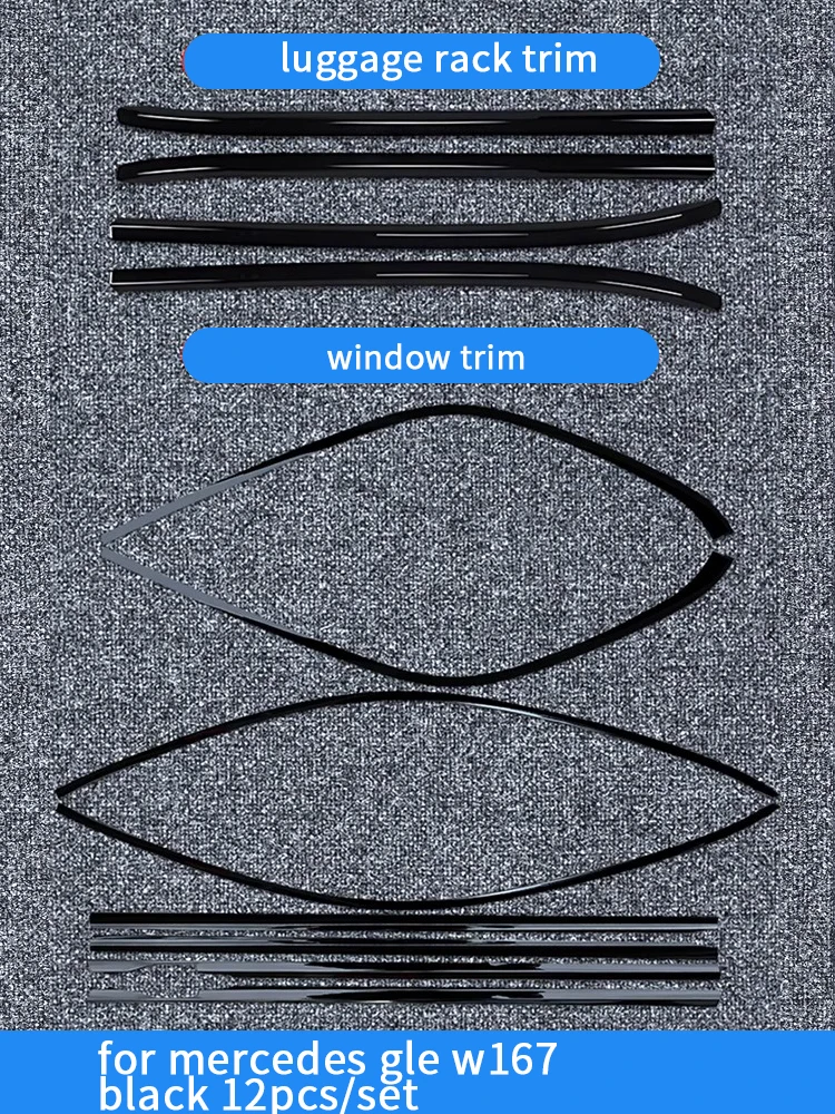 thumbnail image 1 of Embellecedor de portaequipajes y embellecedor de ventana para Mercedes Benz GLE W167 V167 gls x167 ML w166 gle c292 coupeaccess, 1 of 5