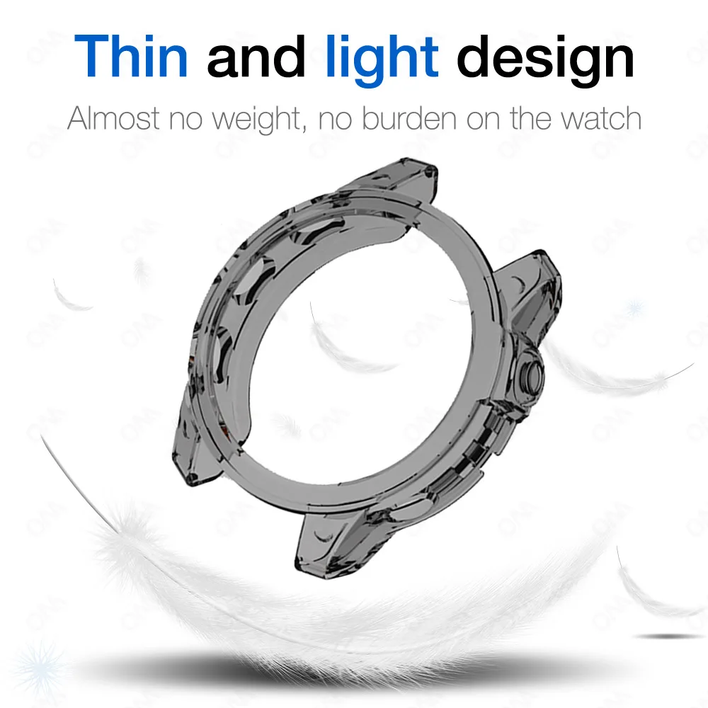 Transparent Soft Case for Garmin Fenix 7 / 7S / 7X Protective Bumper Cover for Fenix 7 Smart Sport Watch Protector Accessories