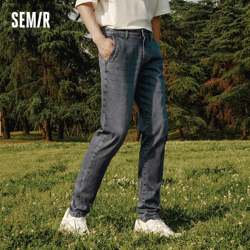 Semir Jeans Men Autumn Fashion Retro Skinny Long Pants Classic Versatile Commuter Trousers 2