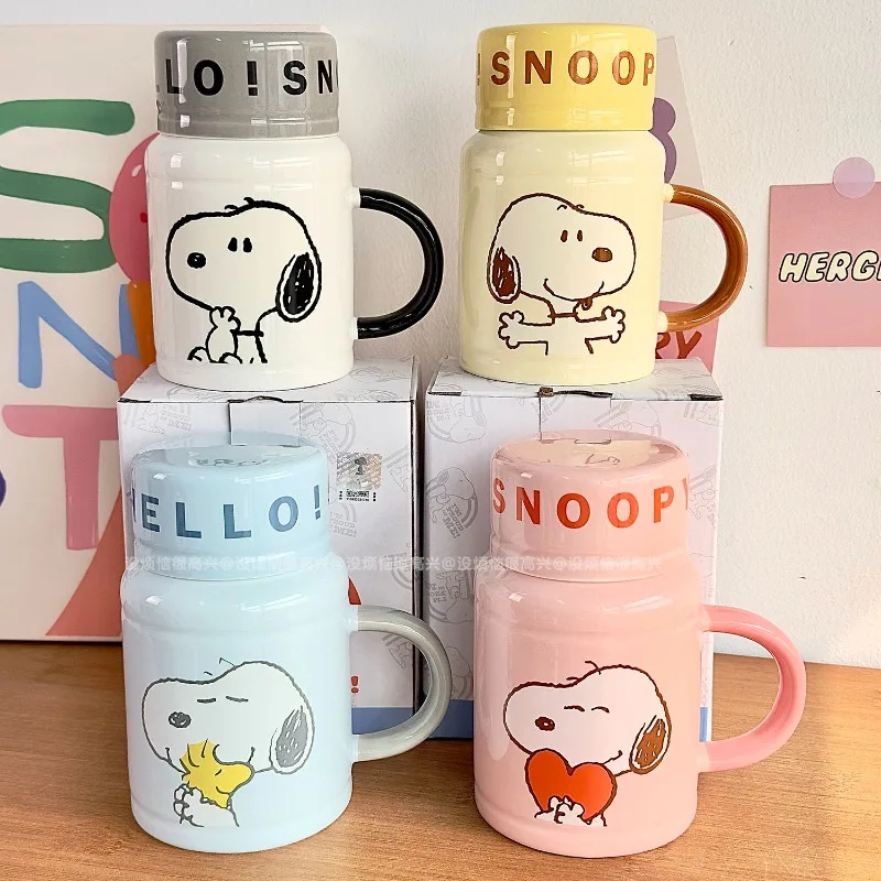 

Кружка для воды Kawaii Snoopy, мультяшная Милая креативная кружка, кружка для воды для пары, большая емкость, подарок на день рождения для мужчин и женщин