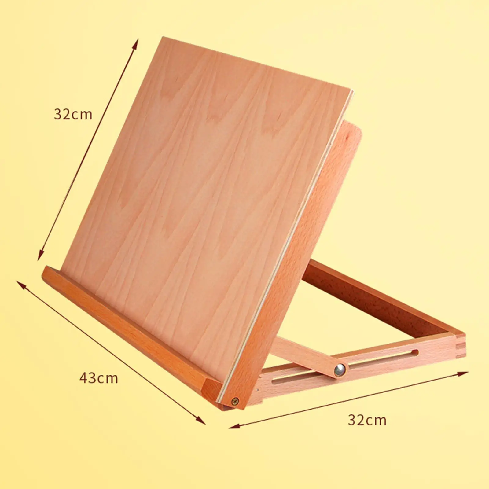 Foldable Art Stand Wooden Desktop Easel Adjustable Beech Board Table Easel Craft Workstation for School Sketching Art Painting
