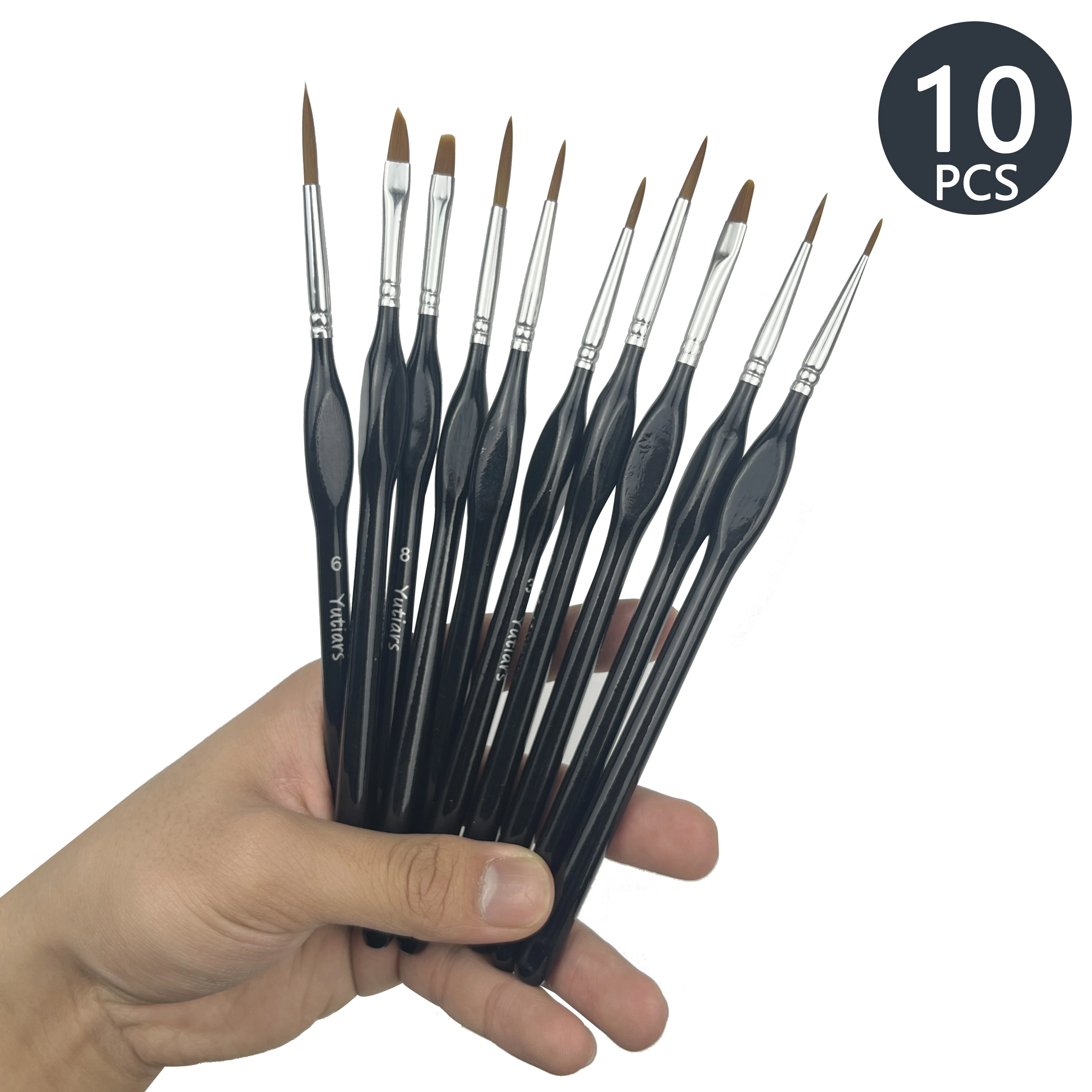 Detail Paint Brushes Set for Tiny Tip Acrylic and Watercolor Painting - Professional Artist Supplies for 40k Miniatures and Face 6