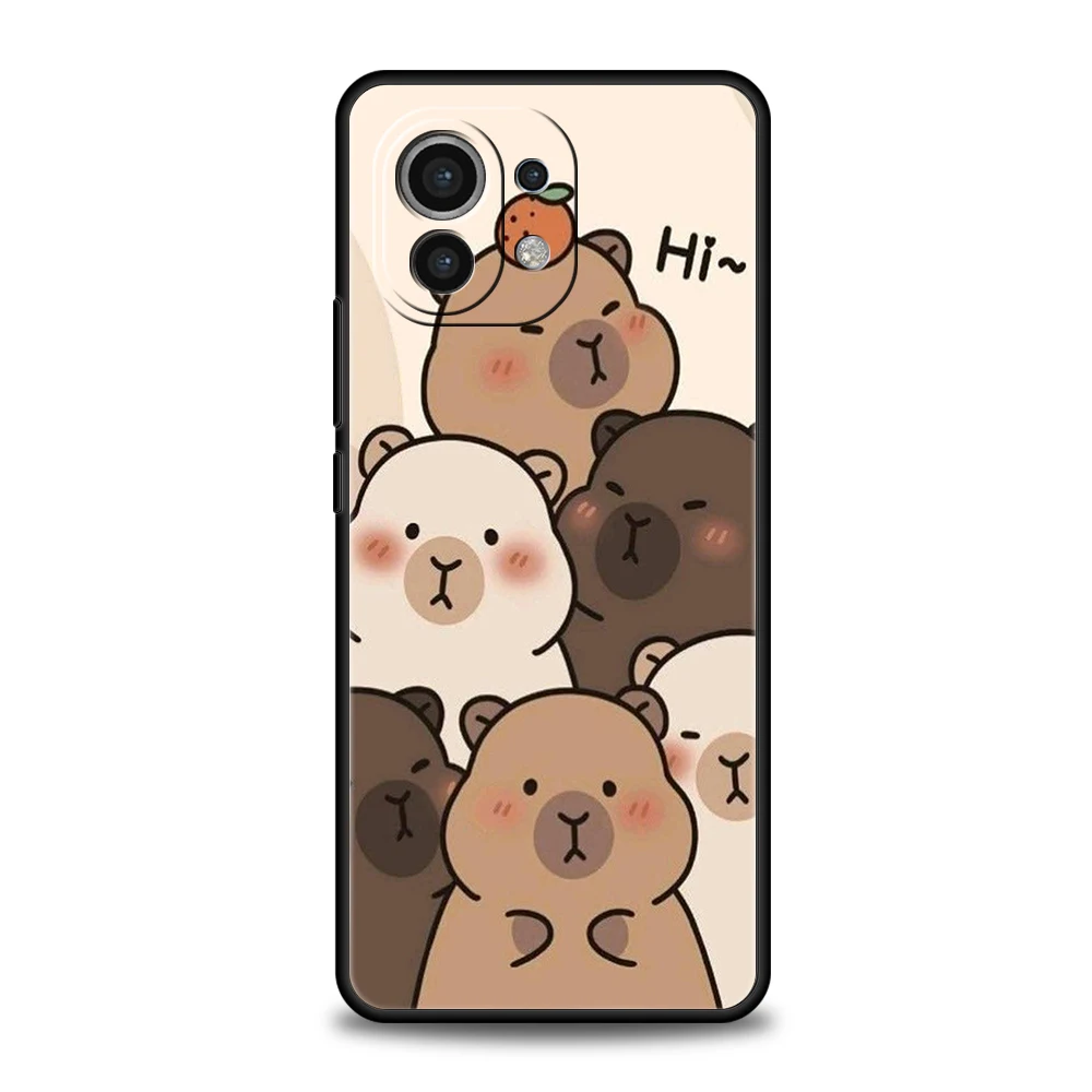 Cute Cartoon Capybara Shockproof Soft TPU Phone Case Cover