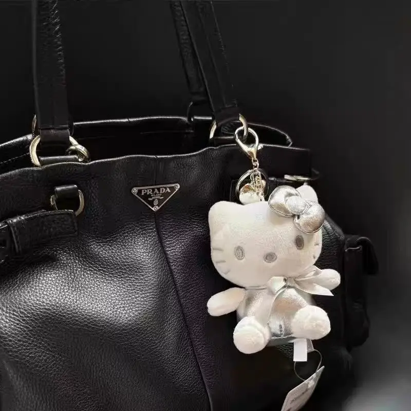 유행 베스트셀러 신선한 달콤한 실버 한정판 키티 펜던트 Kt 고양이 가방 참 키 체인 귀여운 봉제 인형 여자 친구 선물 - AliExpress