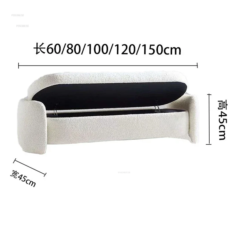 Luxury Stools Bedroom Bed End Stool Home Furniture Living Room Sofa Ottomans Storage Shoe Changing Stool Dressing Chairs A