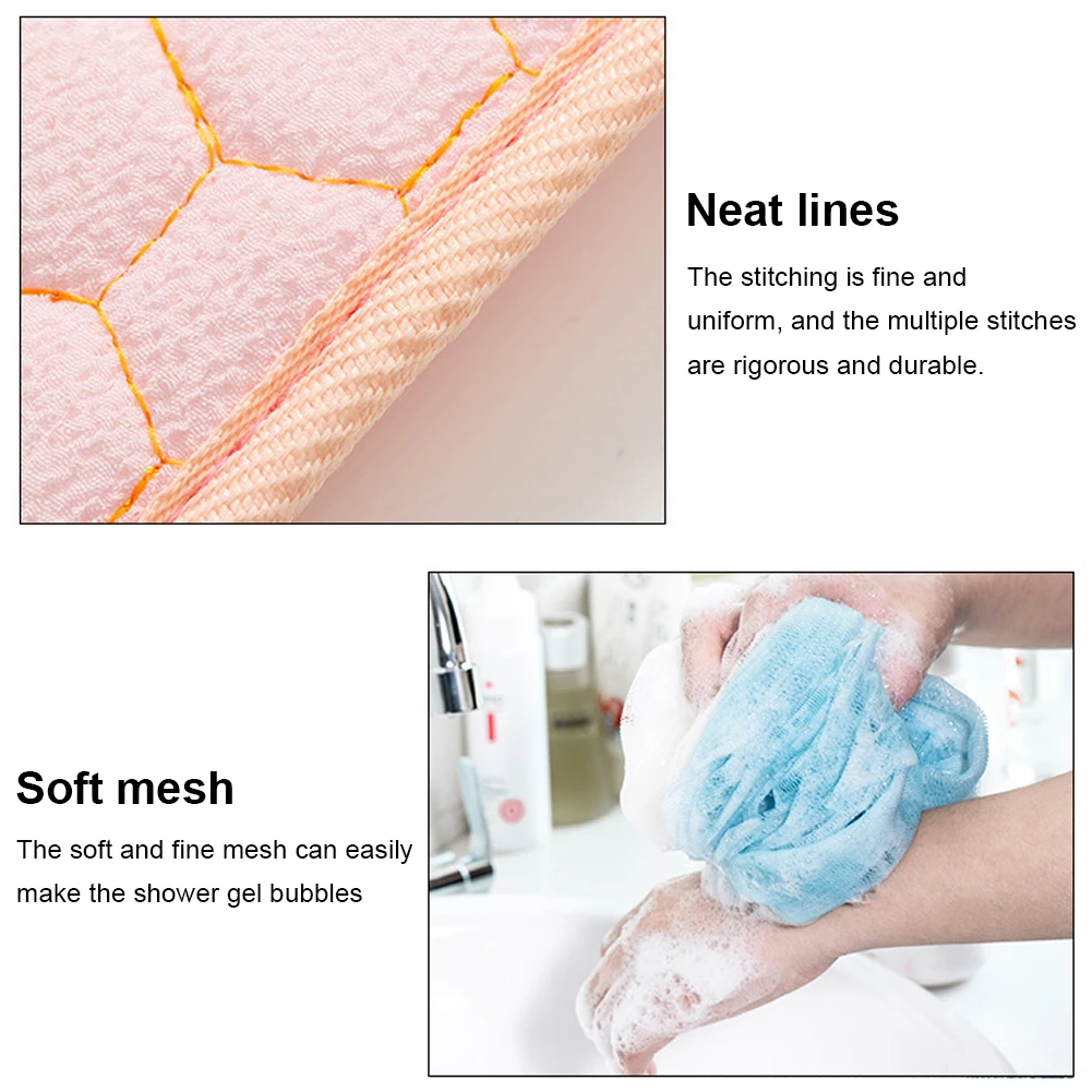 3pcs/set Body Exfoliating Washcloth Gloves Cleaning Soft Brush Home Hotel Bathroom Shower Ball Back Scrubber Set Skin Towel Bath