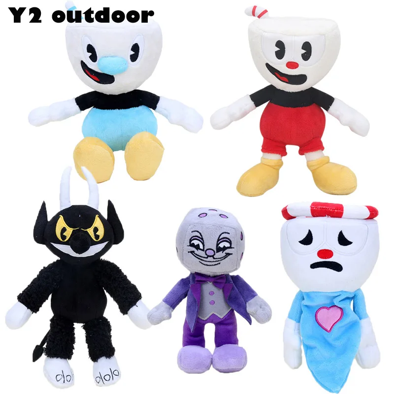 Игра Cuphead, плюшевая игрушка 15 см-28 см, мугман, дьявол, легендарные кости чаша, король, мягкие игрушки, плюшевая кукла