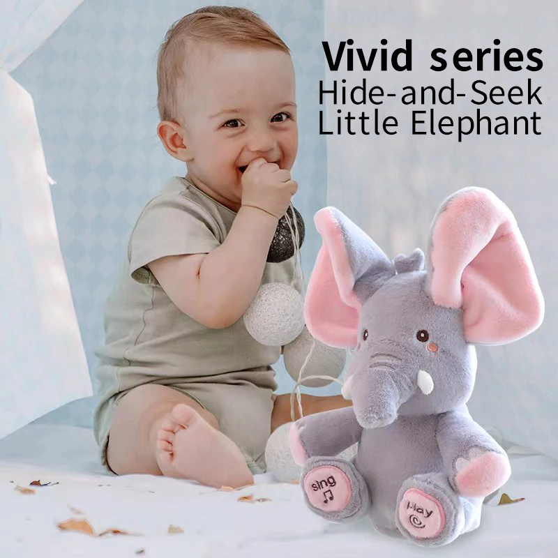 Animated Elephant Toys Plush Singing Elephant with Ears Moving Electric Plush Toy Cute Elephant Stuffed Animal Toy for Baby Gift 6