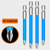 Non-slip wear-resistant screwdriver set strong magnetic high hardness super long cross electric batch electric drill 2