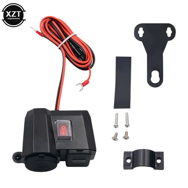 USB Ladegerät Motorrad - Wasserdichte 12V Anschlussbuchse Für Bike & Roller