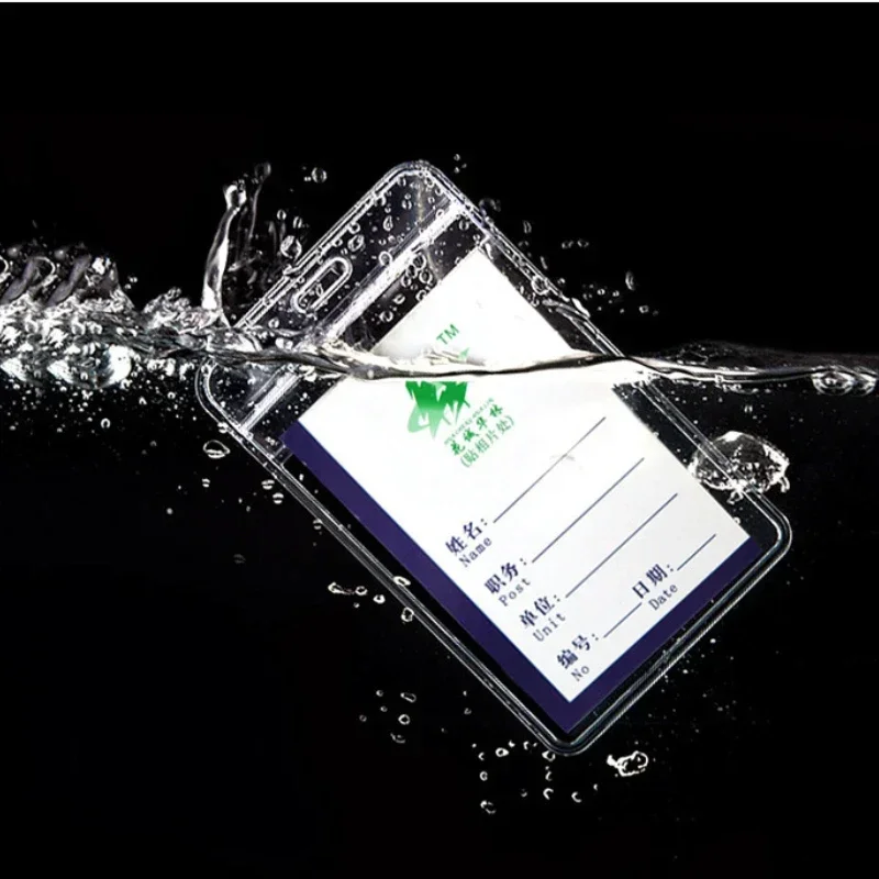 1/5/10 Stück Wasserdichter Transparenter Kartenhalter Plastik-Schutzhülle Bank-Kreditkarten-Schutzhülle Ausweiskartenhalter – Detail 8
