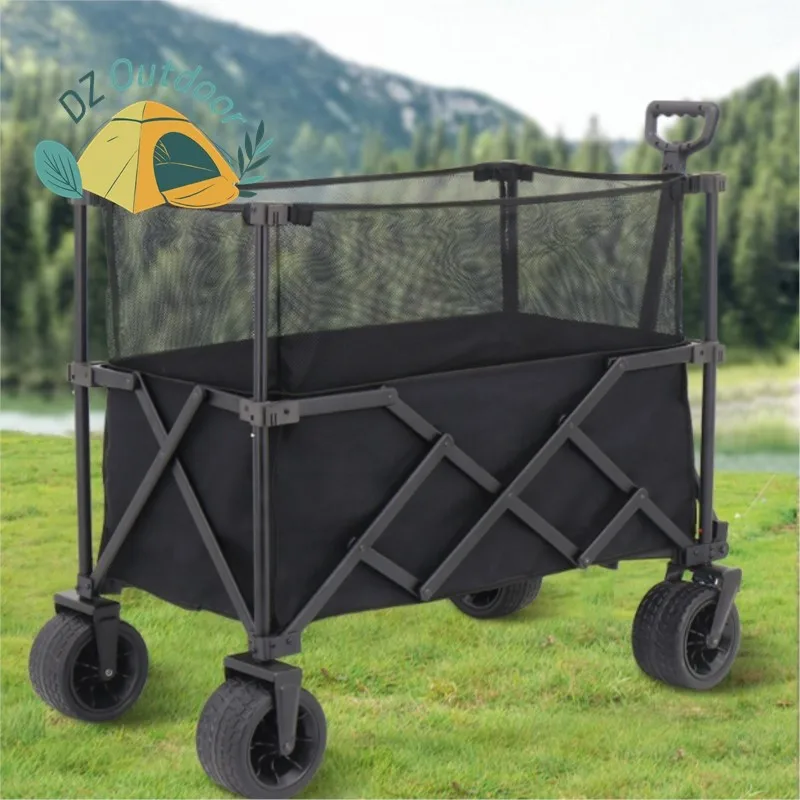 Outdoor Camping Cart Foldable Portable Hand Pulling Setting Up Stall Picnicking Gathering camping foldable cart