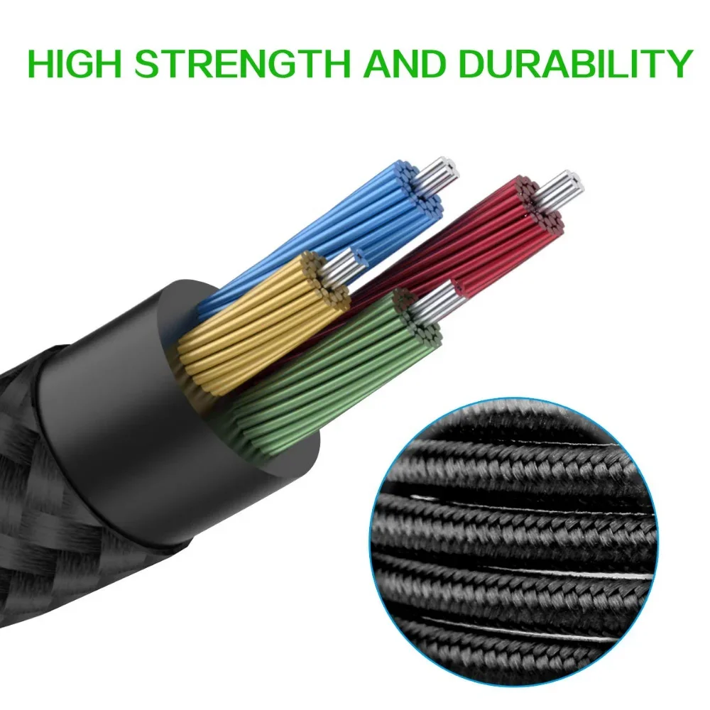 OFC Nylon Braided Replacement Mini XLR 4 Pin Cable Extension Cord For Massdrop X Beyerdynamic DT 177x GO Headphones