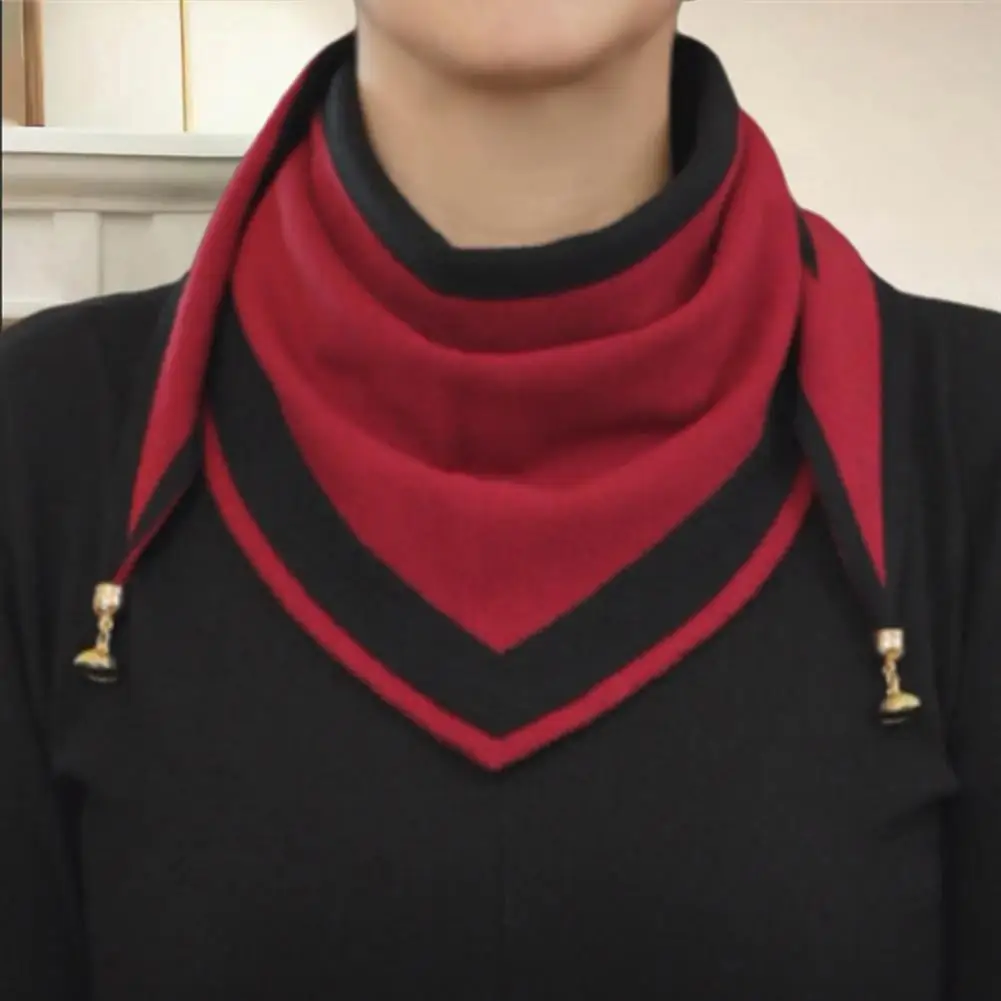 

Вязаный толстый теплый женский шарф с магнитной застежкой для защиты шеи, мягкий зимний теплый шарф, сочетание цветов