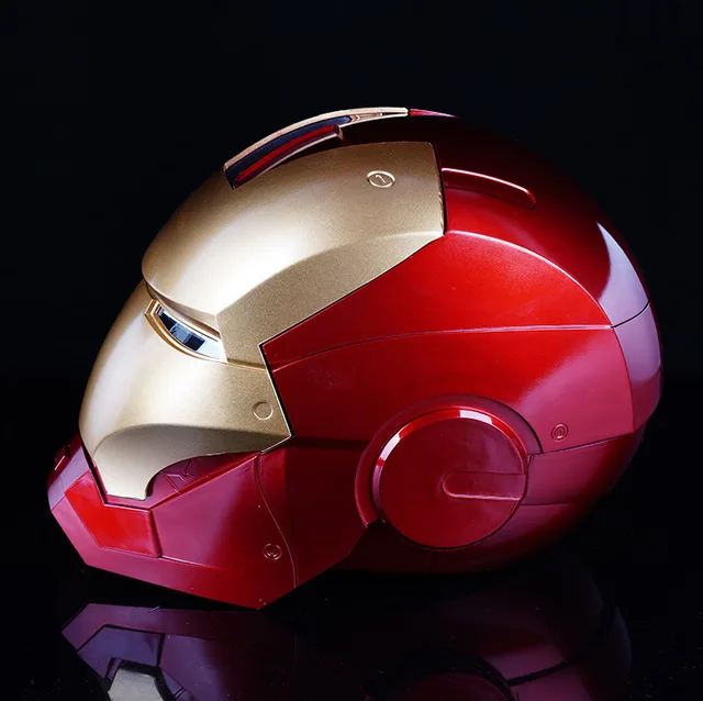 IRON MAN MASK Tony Stark full Head LED Light PVC Helmet Avengers Cosplay  Toy New