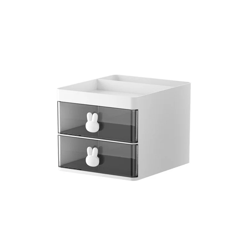 Small Desk Organizer With Drawer, Office Desktop Storage Box, Makeup Organizer, Business Card/Pen/Pencil/Mobile Phone/Stationery - 5