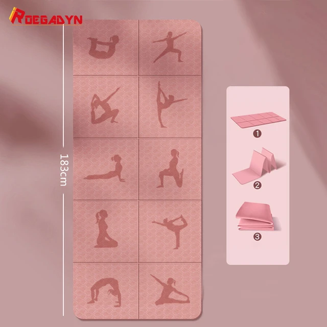 Tapis de Yoga Pliable en TPE, 183x61cm, 4mm, Antidérapant, Portable, pour  Femme, dehors, Voyage, Fitness, Polymères, Pilates, Amincissant, Équilibre  - AliExpress