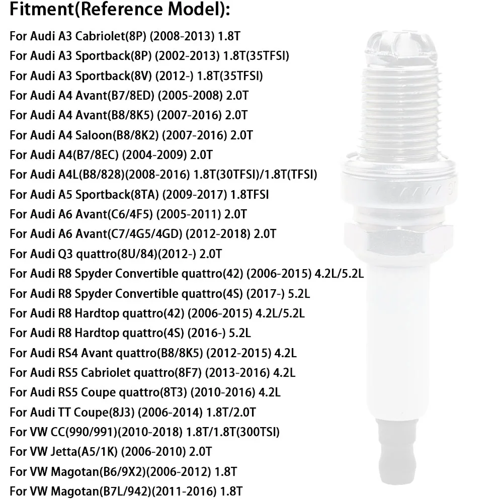 Premium High-Performance Spark Plugs (4-Pack)