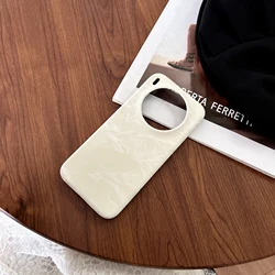 Luxury Suede Leather Velvet Pattern Phone Case - Anti - Scratch Slim Glossy Hard Cover for Vivo X100 Pro (White)