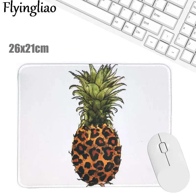 Leopard Pineapple Mouse pad anti slip waterproof 21 * 26cm mouse pad school supplies office accessories office desk set