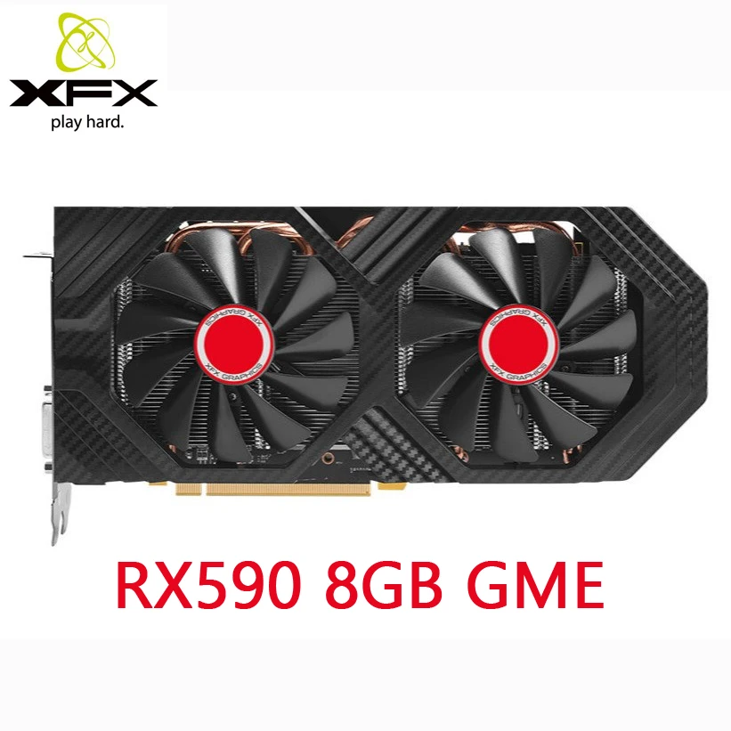 Radeon RX 590 8GB GME Graphics Card - GDDR5 256-bit GPU With Dual Fans, HDMI/DP/DVI For Gaming & 8K Support
