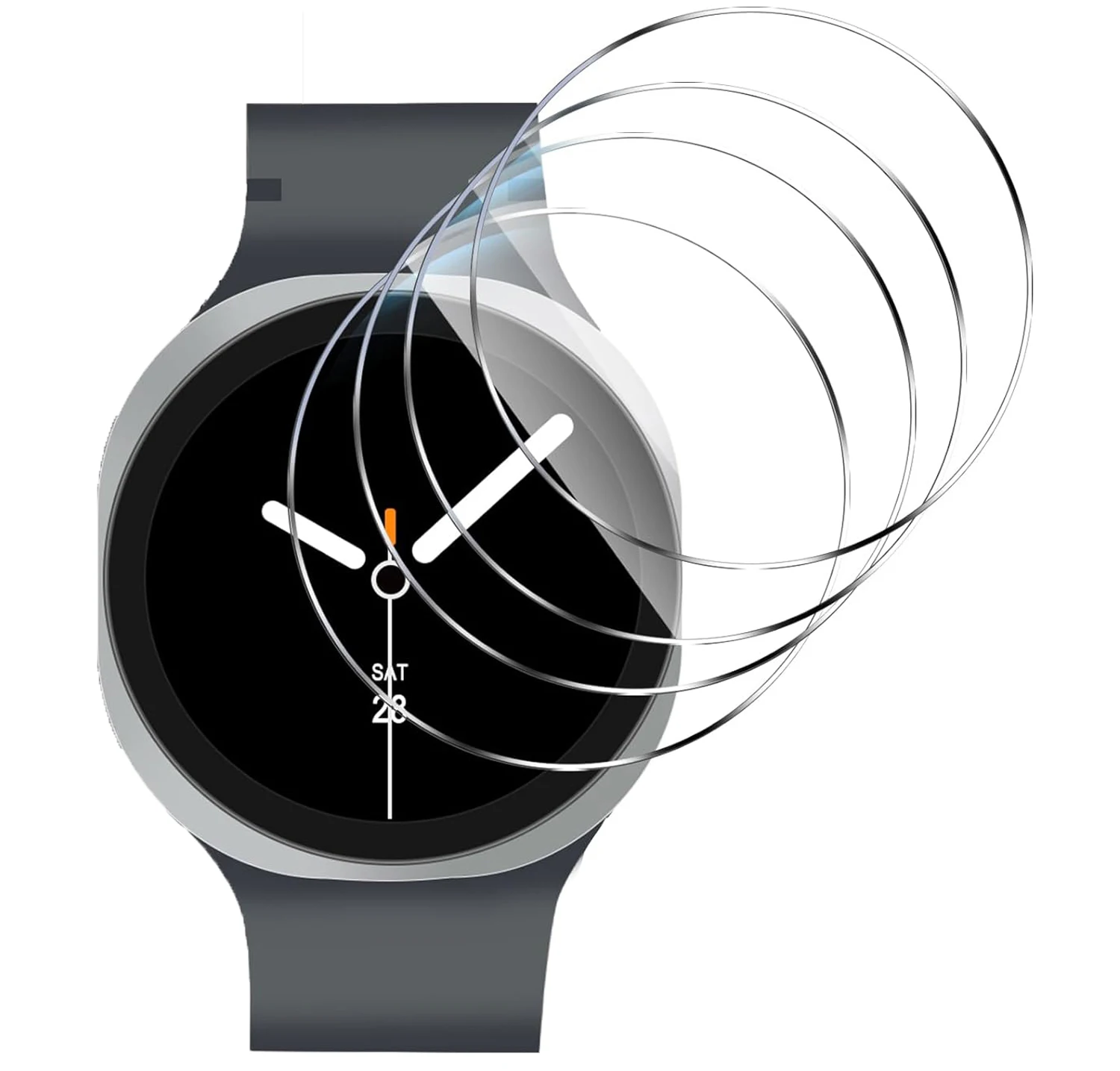 Premium Tempered Glass Screen Protector for Smartwatch Display Protection