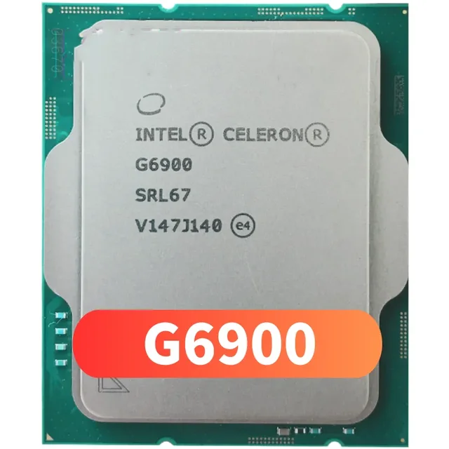 Intel Celeron G6900 3.4 GHz Dual-Core 4 threads CPU Processor Intel 7 10NM  L3=4M 46W LGA 1700 New but without cooler