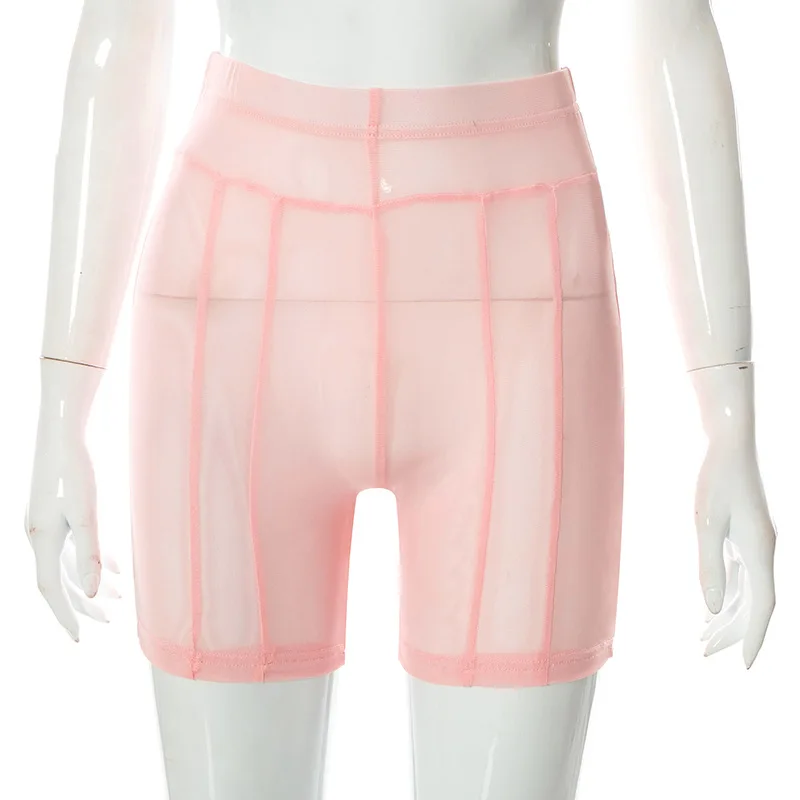 7 Colors Sexy Shorts Mesh See Through Workout Shorts for Women Clothes Summer Black Leggings High Waist Hip Lift Slim Sweatpants