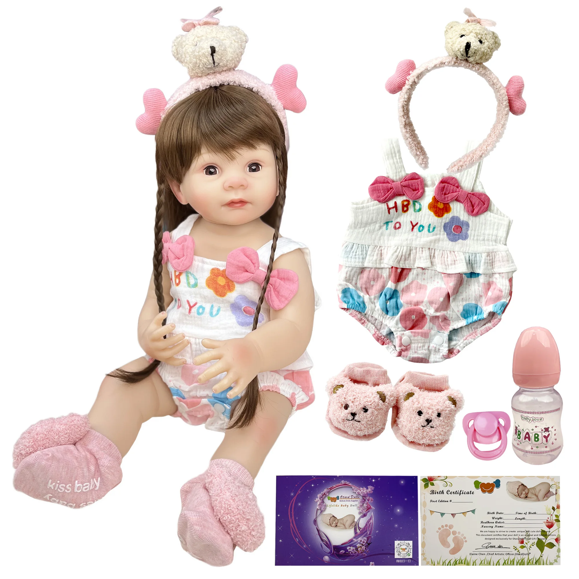 Boneca Tipo Bebê Reborn Membro Silicone Grande Baby Kiss - Carrefour