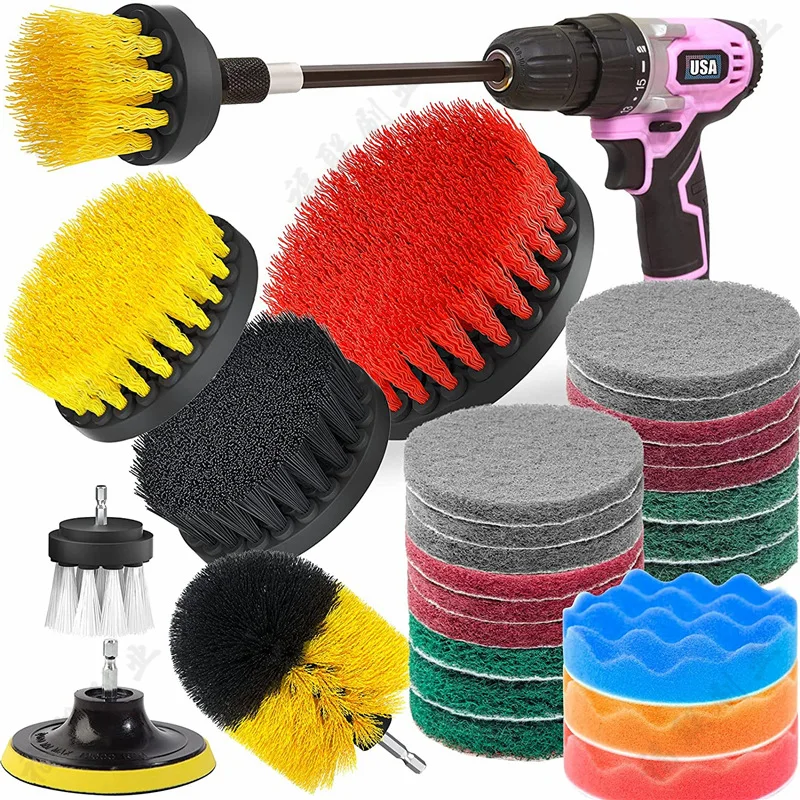 38pc-combo-QC-DB-A  38 Piece Drillbrush Cleaning Kit - Soft, Medium,  Stiff, & Ultra Stiff