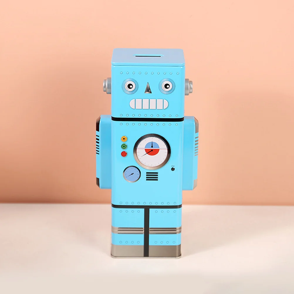 Digital Piggy Bank for Kids Robot Electronic Boys Sky-blue Iron Child Toys Girls 3